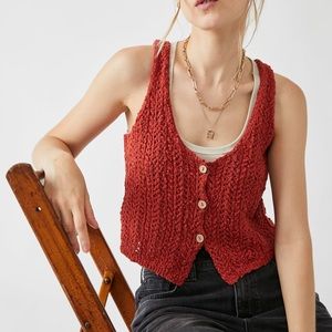 NWT free people Care FP Stanley Vest color iron size S